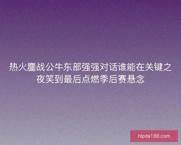 热火鏖战公牛东部强强对话谁能在关键之夜笑到最后点燃季后赛悬念